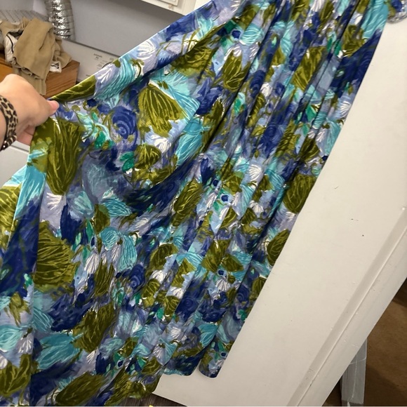 Vintage Liberty House Kiyomi Hawaii Hawaiian Dress Tropical Maxi Hostess Size M - Picture 5 of 8